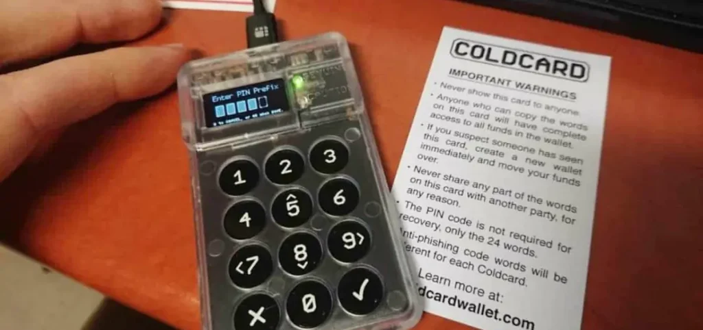 Mejores monederos hardware Coldcard